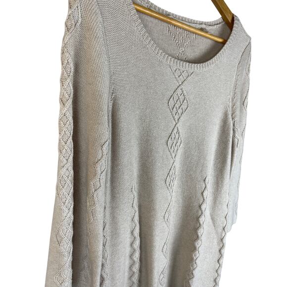 Soft Surroundings Reza Sweater Cashmere Blend in Oatmeal Heather Size XS - Picture 8 of 9